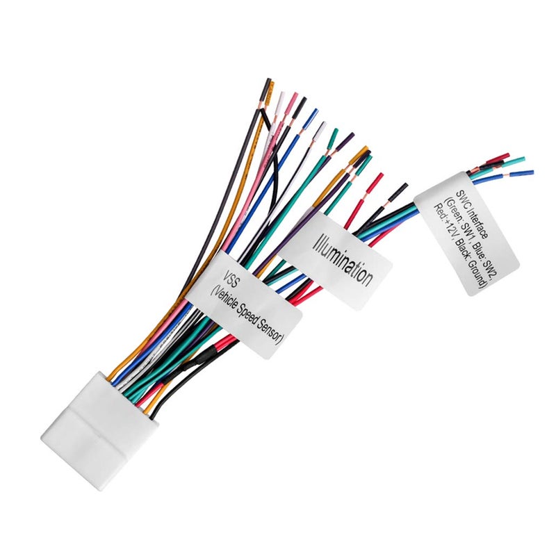 HUSUKU 20-pin Headunit/Radio Wiring Harness with Steering Wheel Switch Wires Compatible with Subaru/2007-2019 Nissan | Upgraded Version of The 70-7552 | Harness Includes VSS and SWC pins - Image 1